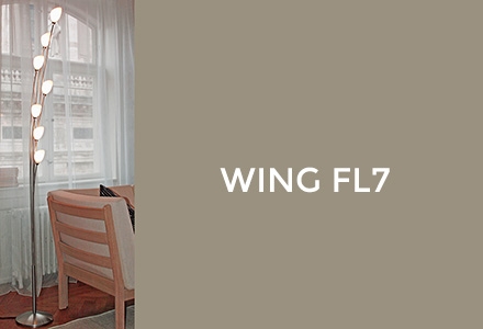 Wing FL 7 gulvlampe, fra Harco Loor